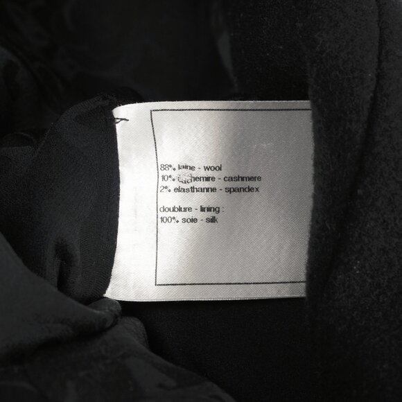 Chanel Black Wool-Blend Panelled Buttoned-Chain Blazer - Picture 11 of 12